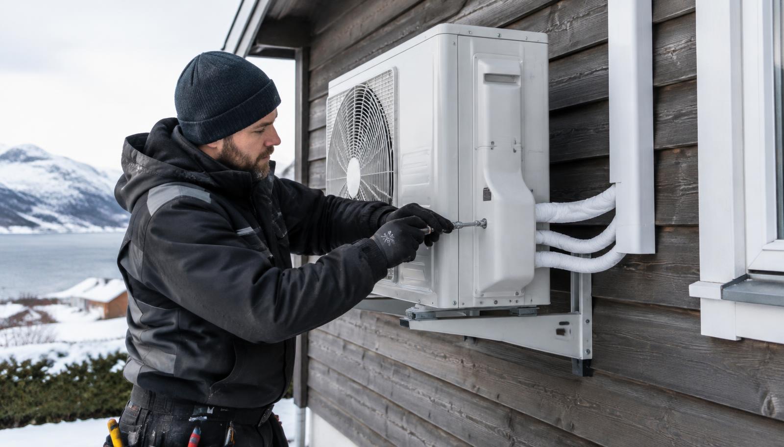 Varmepumpe – fagperson i arbeid